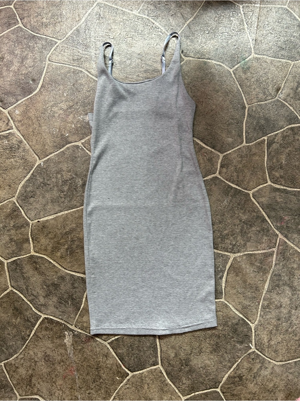 Women’s Grey Bodycon Tank Dress - Classic Slim Fit